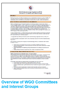 World Gastroenterology Organisation (WGO) Overview of Committees and Interest Groups